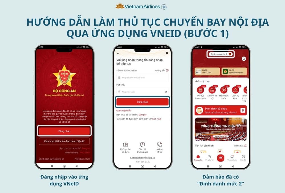 Qu&yacute; kh&aacute;ch truy cập ứng dụng VNeID v&agrave; kiểm xem t&agrave;i khoản đ&atilde; được định danh điện tử mức độ 2 hay chưa